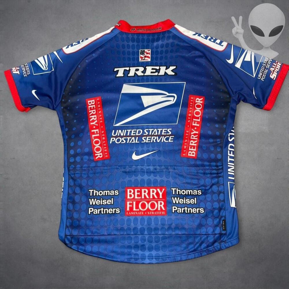Vintage Nike USPS Cycling Jersey Mens 2XL Pro Team Subaru Visa United States - Picture 6 of 7